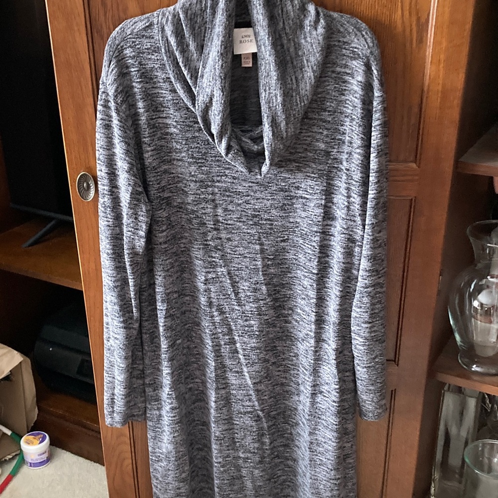 Knox Rose Gray Cowl Neck Dress